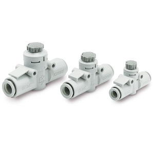 SMC 10-AS2002F-04A 10-AS 系列 洁净系列 速度控制阀 带快速接头 直通型