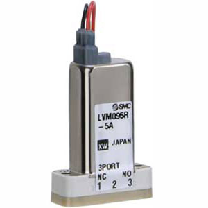SMC LVM095R-5A LVM09/090 系列 小型化学液用直动式2·3通电磁阀 底板配管型