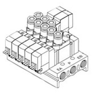 SMC SY513-5DZD-01 SY300·SY500 系列 3通阀可与5通阀混合集装的形式 直接配管型 阀型号