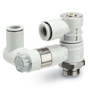 SMC ASP-UA08-G02 ASP 系列 带残压排气功能的先导单向阀 速度控制阀 纵向型