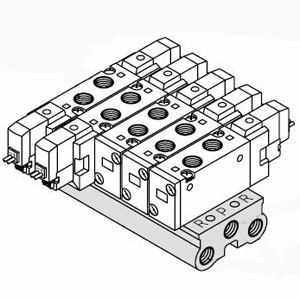 SMC SS5YJ7-20-06 SYJ7000 系列 5通先导式电磁阀 直接配管型集装式 20型