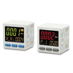 SMC 25A-ZSE20A-R-M5-JB 25A-ZSE20A(F)/25A-ISE20A 系列 对应二次电池 3画面 高精度数字式压力开关 2输出+模拟输出(电压/电流) IP40(防尘防滴规格)