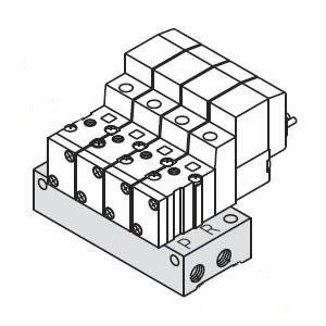 SMC SS3YJ3-20-05 SYJ300 系列 3通电磁阀/先导式 弹性密封 内部先导式用集装式 20型