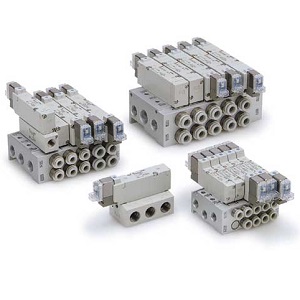 SMC 25A-VQZ1151-5LO1 25A-VQZ1000 系列 对应二次电池 5通先导式电磁阀 底板配管型 插头引线式