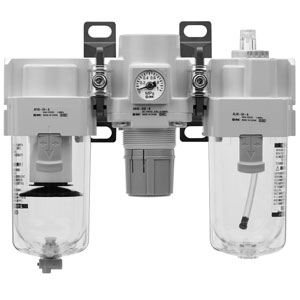 SMC AC30-02CE-B AC20-AC60-B 系列 空气组合元件:空气过滤器+减压阀+油雾器