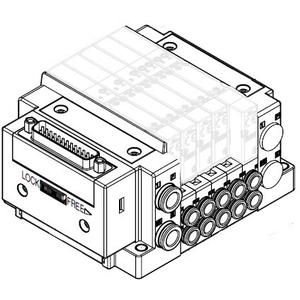 SMC SS5Y3-10F1-12BR-C6D13 SY3000·5000·7000 系列 插入式插件连接底板:D型辅助插座 对应扁平电缆插座、PC接线系统 10/11型