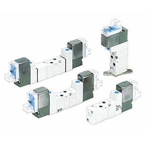 SMC SYJ3123-5LOU-M3-F-Q SYJ3000 系列 4·5通先导式电磁阀 弹性密封 直接配管型 单体阀