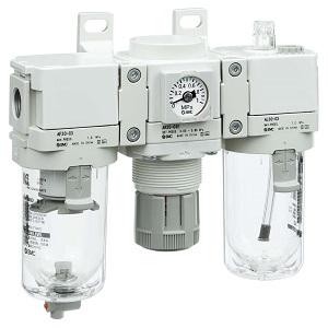 SMC AC40-04DE-1-D AC20-D～AC40-D 系列 空气组合元件 空气过滤器+减压阀+油雾器