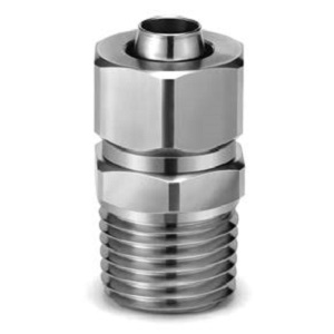 SMC KFG2H0604-02-F KFG2-F 系列 适合FDA接头 SUS316嵌入式管接头 适合管子:公制尺寸 连接螺纹:R,Rc 直通接头