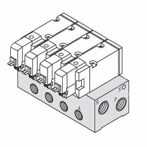 SMC SS3YJ7-42-06-C8 SYJ700 系列 3通电磁阀/先导式 弹性密封 内部先导式用集装式 42型
