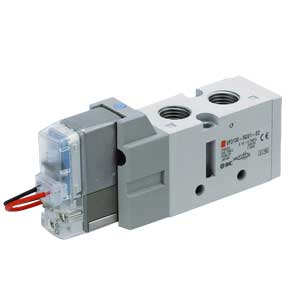 SMC VF5120K-5DZD1-02  VF1000/3000/5000 系列 先导式5通电磁阀 直接配管型/单体