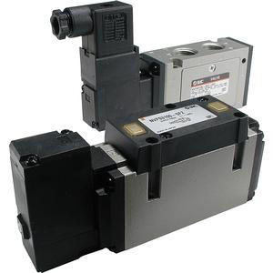 SMC VFS3200R-5FZ-03 VFS3000 系列 5通先导式电磁阀 间隙密封 插入式