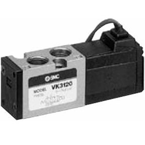 SMC VK3120-4DZ-01 VK3000 系列 5通电磁阀直动式座阀 弹性密封 直接配管型