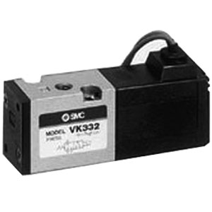 SMC VK332-5DZ-M5-F-Q VK300 系列 3通电磁阀 直动式座阀 直接配管型