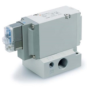 SMC VP344-3GD1-02A VP300/500/700 系列 3通电磁阀 弹性密封 先导式座阀 底板配管型 单体