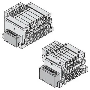 SMC VV5Q11-10C4FS3 VQ1000/2000 系列 5通先导式电磁阀 插入式组件 底板配管型 D型辅助插座