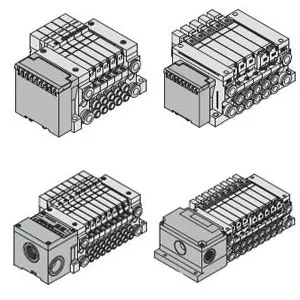 SMC VV5Q21-06C6S0 VQ1000/2000 系列 5通先导式电磁阀 插入式组件 底板配管型集装式 EX120·123·124一体型对应输出串行传送系统