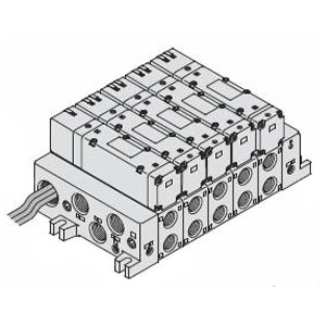 SMC VV5Q51-0204LU0 VQ5000 系列 5通先导式电磁阀 插入式组件 底板配管型 L导线引出式