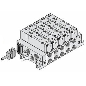 SMC VV5Q51-0404FU3 VQ5000 系列 5通先导式电磁阀 插入式组件 底板配管型 D型辅助插座