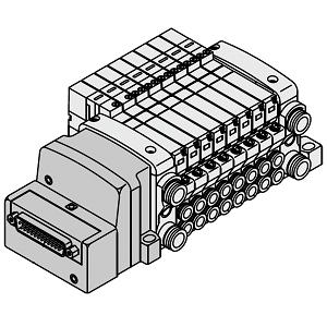 SMC VV5QC11-03L6FD3 VQC1000 系列 5通电磁阀 底板配管型 插入式组件 D型辅助插座