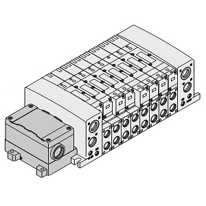 SMC VV5QC41-0303TD0 VQC4000 系列 5通电磁阀 底板配管型 插入式组件 T组件(端子台盒组件)集装式 对应IP67