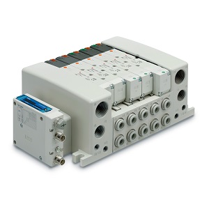 SMC VV5QC41-0602SFA VQC4000 系列 5通电磁阀 底板配管型 插入式组件 S组件(串行传送组件) 对应EX260一体型(对应输出)串行传送系统集装式 对应IP67