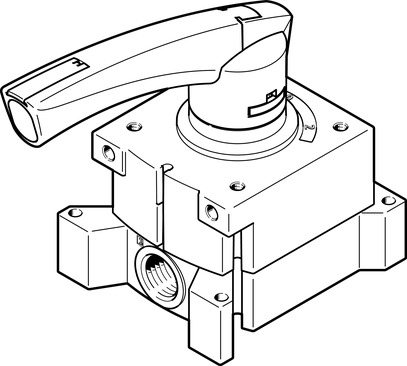 FESTO 旋转式手柄阀 VHER-P-H-B43E-G14 3515542