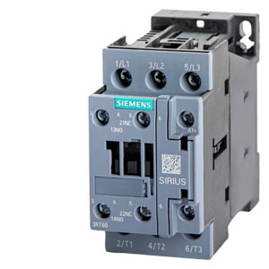 SIEMENS/西门子 3RT6系列接触器 3RT6026-1BM40 3P 额定工作电流25A 线圈额定控制电压DC220V 1个