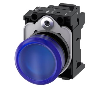 SIEMENS/西门子 3SU1系列指示灯 3SU1106-6AA50-3AA0 安装直径22mm 蓝色 1个