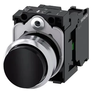 SIEMENS/西门子 3SU1系列凸头按钮 3SU1150-0BB10-1BA0 安装直径22mm 黑色 1个