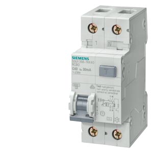 SIEMENS/西门子 5SU1系列电磁式剩余电流保护断路器 5SU1356-1KK10 C脱扣 额定电流10A 漏电电流30mA 1个